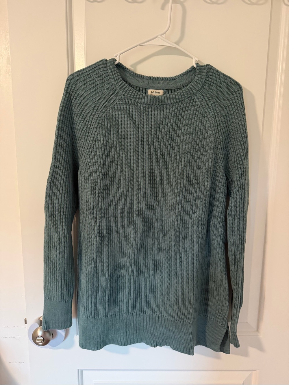 BNWOT L.L. Bean Ribbed Crewneck Sweater — green